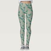 Mermaid Tale Leggings Grau und Grün (Vorderseite)