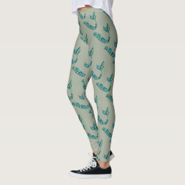 Mermaid Tale Leggings Grau und Grün