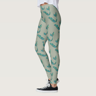 Mermaid Tale Leggings Grau und Grün