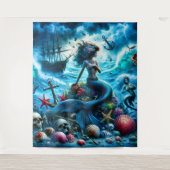 Mermaid Tapestry Wandteppich (Vorderseite)