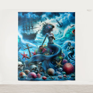 Mermaid Tapestry Wandteppich