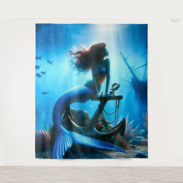 Mermaid Tapestry Wandteppich