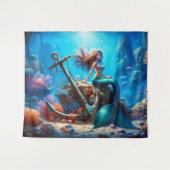 Mermaid Tapestry Wandteppich (Vorderseite (Horizontal))