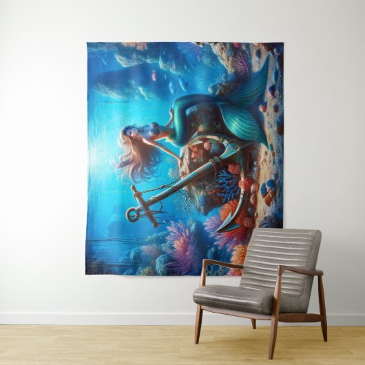 Mermaid Tapestry Wandteppich (Beispiel)