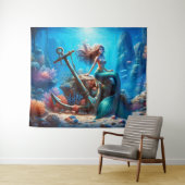 Mermaid Tapestry Wandteppich (Beispiel (Horizontal))