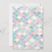 Mermaid tauchen in die Geburtstagsparty Einladung (Rückseite)