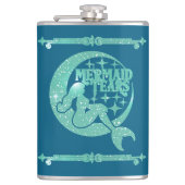 Mermaid Tears Blue Glitzer Flachmann (Vorderseite)