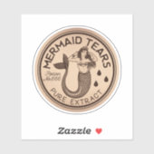 Mermaid Tears Pop Vintag Label Aufkleber (Blatt)