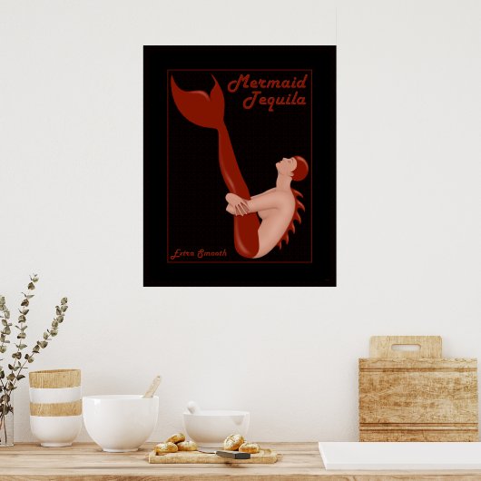 Mermaid Tequila Poster (Küche)