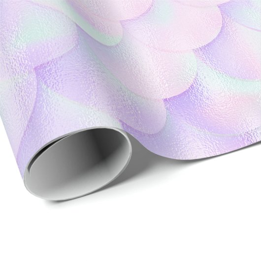 Mermaid Thema lila rosa BIRTHDAY WEDING WRAP Geschenkpapier (Rolleneckpunkt)
