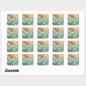 Mermaid theme party custom stickers (Blatt)