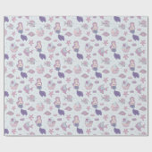 Mermaid Theme Party Pastell Aquamarin Geburtstag Geschenkpapier (Flach)