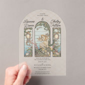 Mermaid Theme Vintage Stained Glass Effect Acrylic Acryleinladungen (Insitu (Handheld))