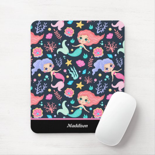 Mermaid Themed benutzerdefinierbar Mousepad (Mit Mouse)