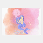 Mermaid Themed Birthday Bash Geschenkpapier Set (Vorderseite 2)