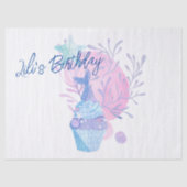 Mermaid Themed Birthday Bash Seidenpapier (Vorderseite)