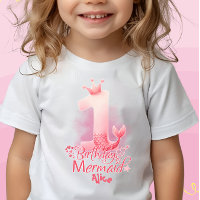Mermaid Themed Girl's 1. Geburtstag Personalisiert