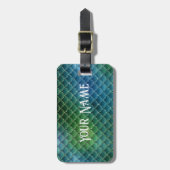 Mermaid Themed Grüntöne und Gold Gepäckanhänger (Vorderseite vertikal)