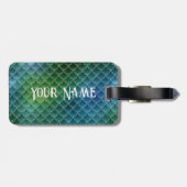 Mermaid Themed Grüntöne und Gold Gepäckanhänger (Rückseite horizontal)