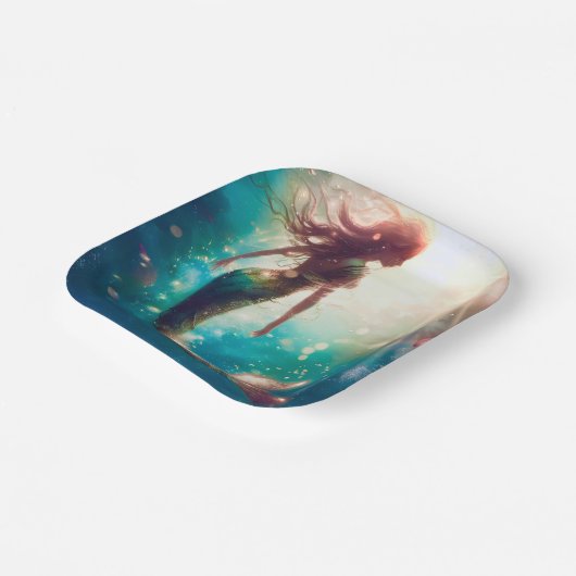 Mermaid-Themenpartei Zollpapiere-Teller Pappteller (Gewinkelt)