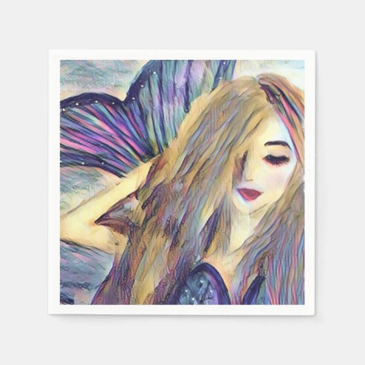 Mermaid-Themenpartei Zollpapiere-Teller Serviette (Vorderseite)