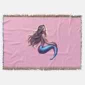 Mermaid throw blanket decke (Vorderseite)