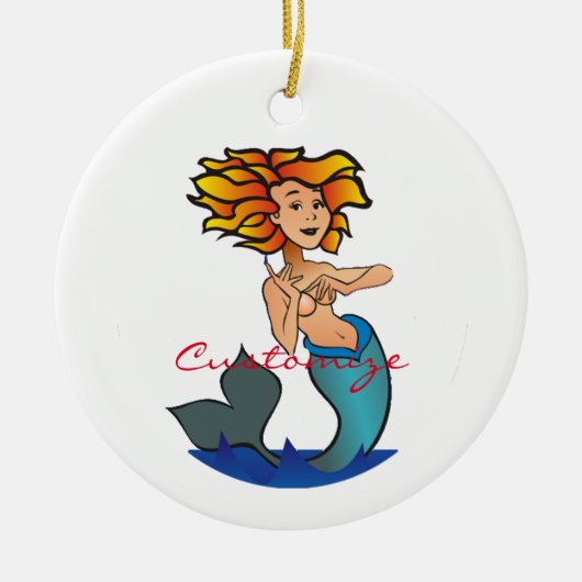 Mermaid Thunder_Cove Keramik Ornament (Vorne)