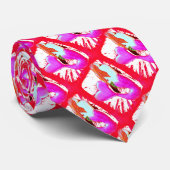 Mermaid Thunder_Cove, roter Herz-Schwanz Krawatte (Gerollt)