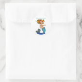 Mermaid Thunder_Cove Runder Aufkleber (Tasche)