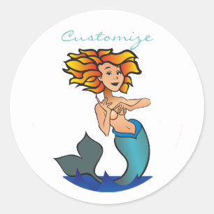 Mermaid Thunder_Cove Runder Aufkleber
