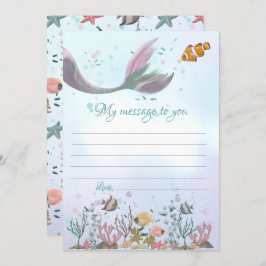 Mermaid Time Capsule Meldung an Sie leere Karten