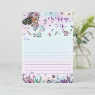 Mermaid Time Capsule Meldung an Sie leere Karten