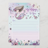 Mermaid Time Capsule Meldung an Sie leere Karten (Vorne/Hinten)