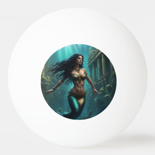 Mermaid Tischtennisball (Vorderseite)