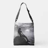 Mermaid Tote Bag mit Zitat von Platon Tragetaschen Mit Langen Trägern (Rückseite)