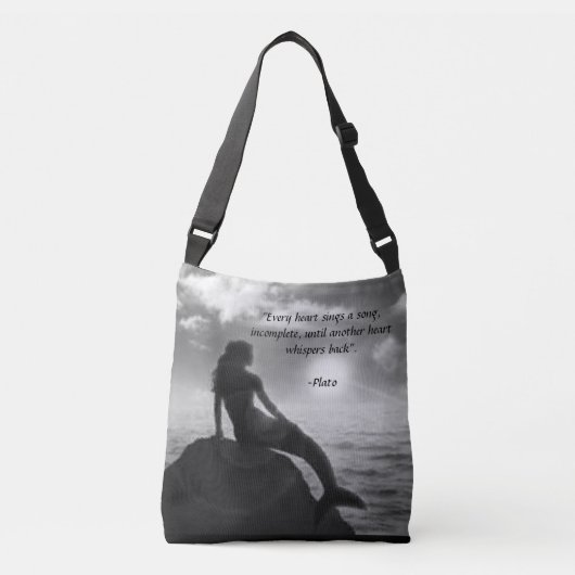Mermaid Tote Bag mit Zitat von Platon Tragetaschen Mit Langen Trägern (Vorderseite)