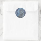 Mermaid-Touch-Aufkleber Runder Aufkleber (Tasche)