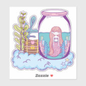 Mermaid Treasure Vinyl Stickers Aufkleber (Blatt)