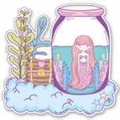 Mermaid Treasure Vinyl Stickers Aufkleber (Vorderseite)