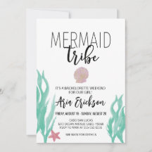 Mermaid Tribe Bachelorette Einladung