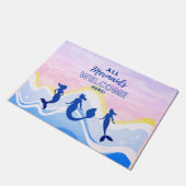 Mermaid Trio | Alle Mermaids Begrüßungstüren Mat Fußmatte (Schrägansicht)