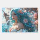 Mermaid Trio Decoupage Gift Wrap Geschenkpapier Set (Vorderseite 2)