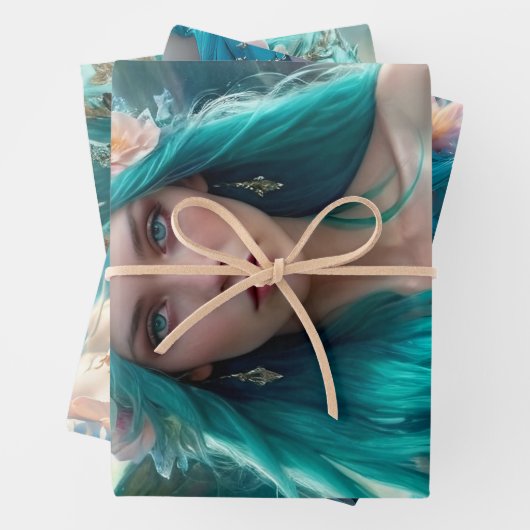 Mermaid Trio Decoupage Gift Wrap Geschenkpapier Set (Beispiel)