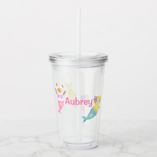 Mermaid Tumbler Cup Acryltrinkbecher