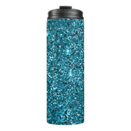 Mermaid Turquoise Blue Glitzer Thermosbecher