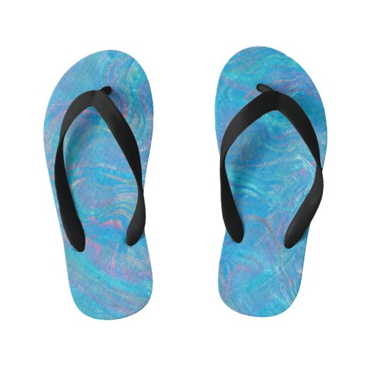 Mermaid Turquoise Kinderbadesandalen (Fußbett)