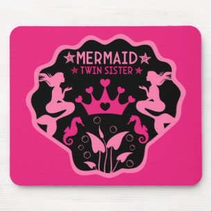 Mermaid Twin Sisters Mousepad