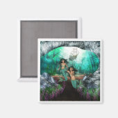 Mermaid Twins Magnet (Vorderseite/Rückseite)