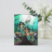 Mermaid Twins Postcard Postkarte (Stehend Vorderseite)