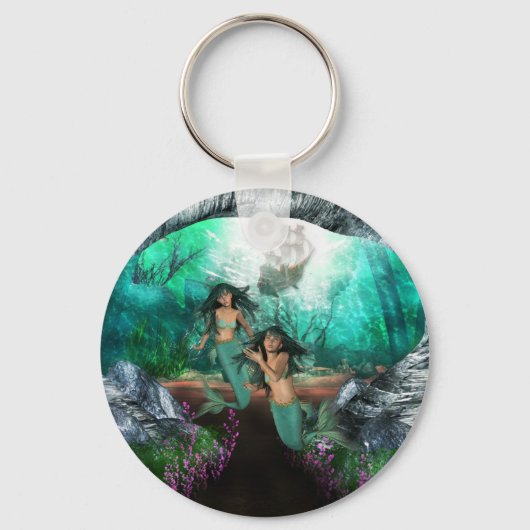 Mermaid Twins Schlüsselanhänger (Vorderseite)